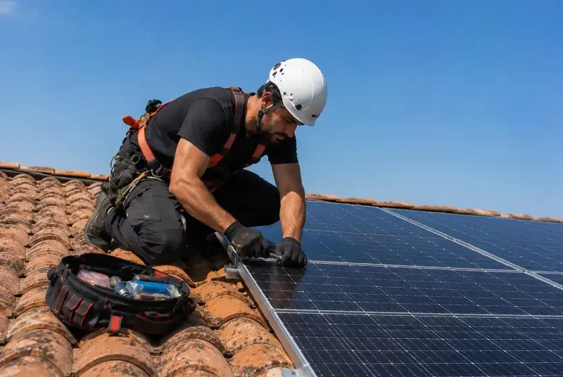 Maintenance et monitoring de panneaux solaires à Lourmarin